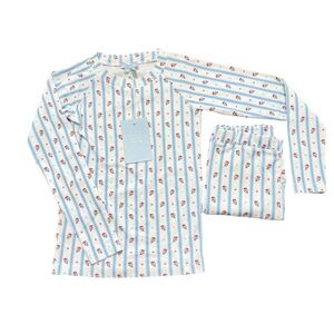 NWT-The Hill House Tiny Pajama Set 9/10 floral stripe $60